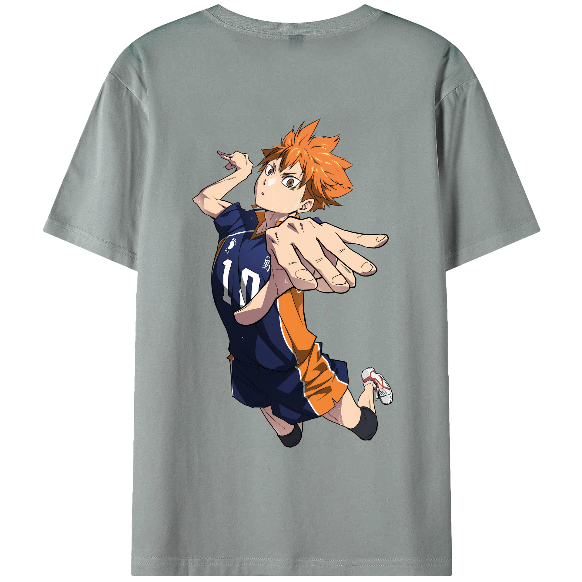 （画像用） ハイキュー!! Haikyu!! 綿100％ メンズ半袖Tシャツ（バックプリント） 通気性